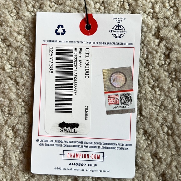 Champion white and navy Fresno State Bulldogs long sleeve t-shirt small - Picture 5 of 6